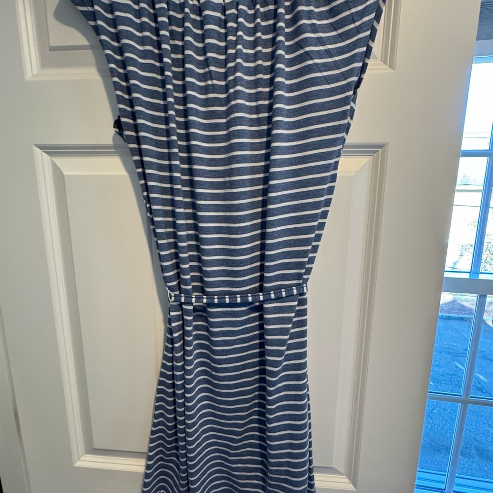 Blue white stripped  dress